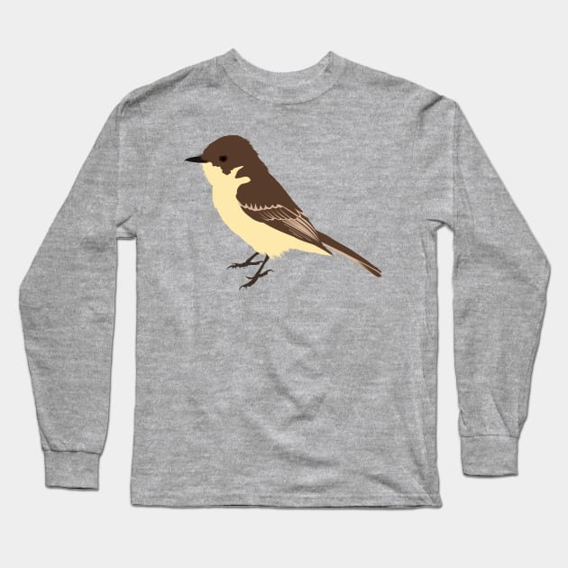 Eastern phoebe Long Sleeve T-Shirt by stargatedalek